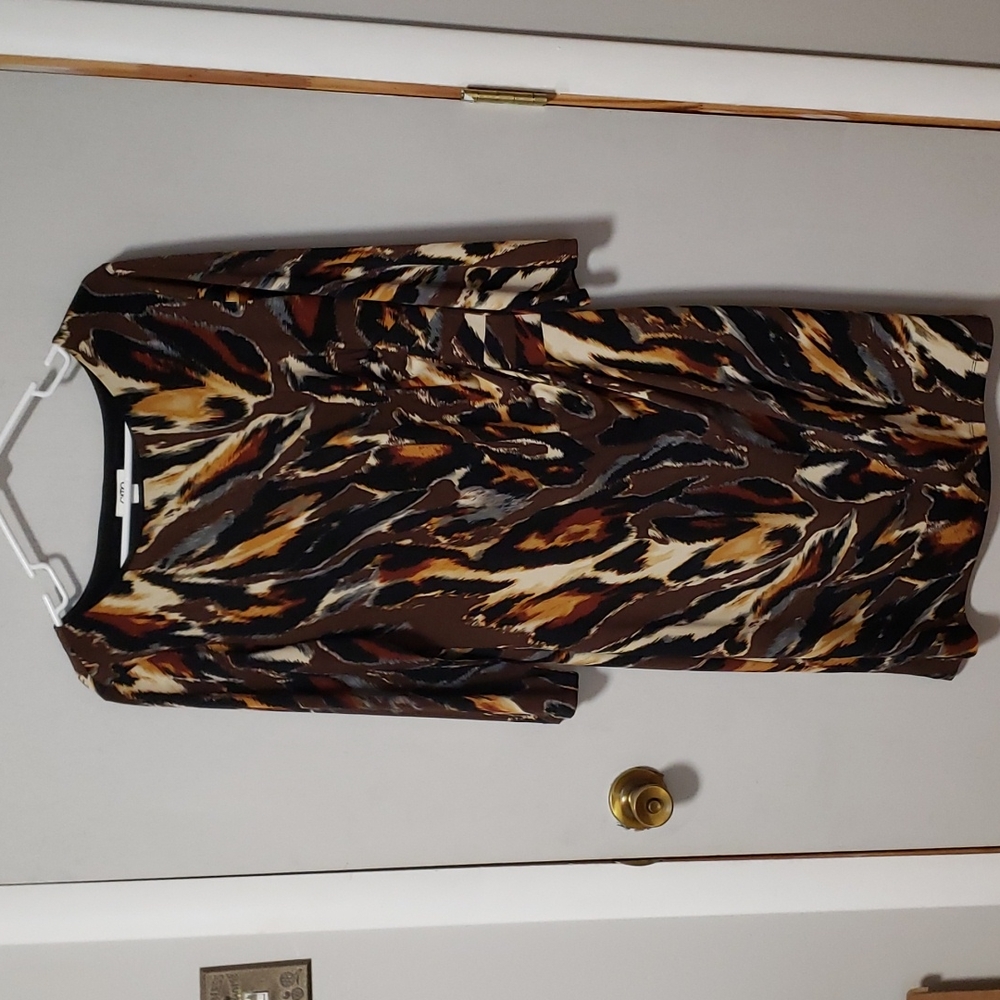 Beautiful Animal Priny Slip On Dress. Size Large